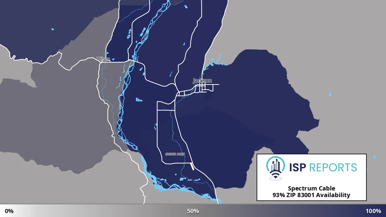 83001, WY map of internet availability