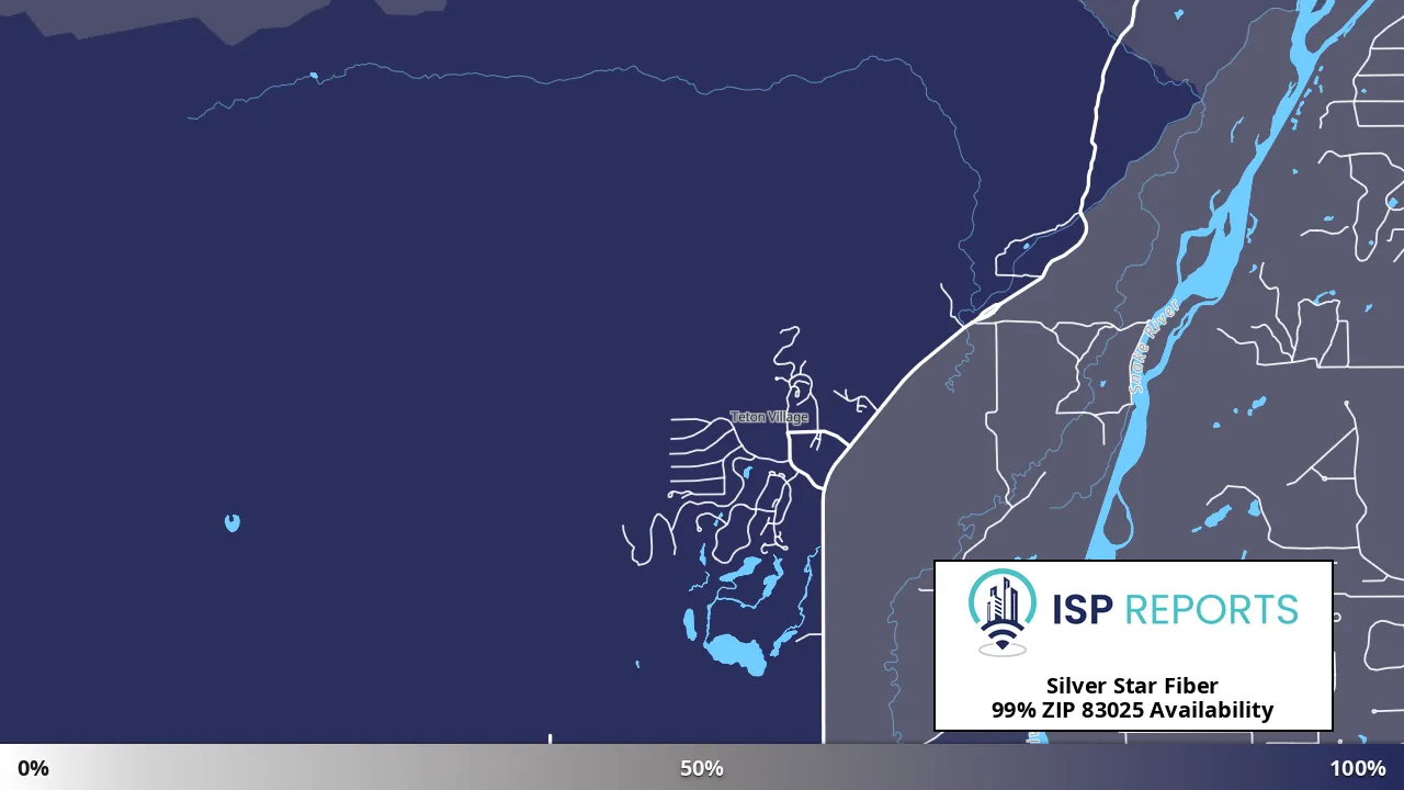 83025, WY map of internet availability
