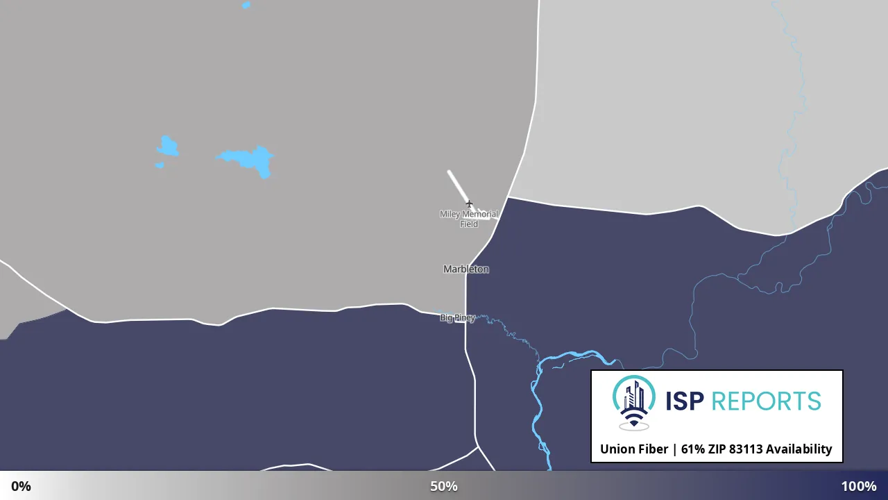 83113, WY map of internet availability