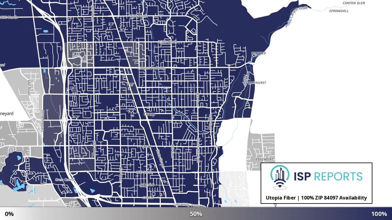 84097, UT map of internet availability