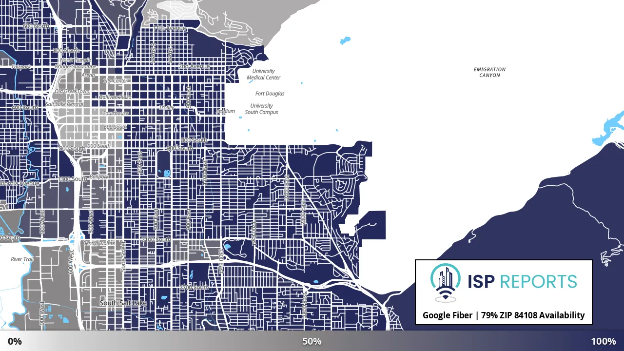 84108, UT map of internet availability