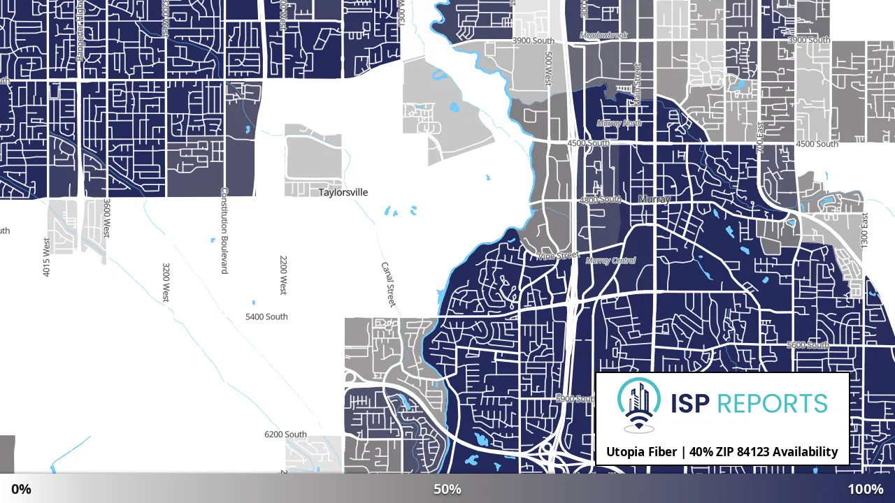 84123, UT map of internet availability