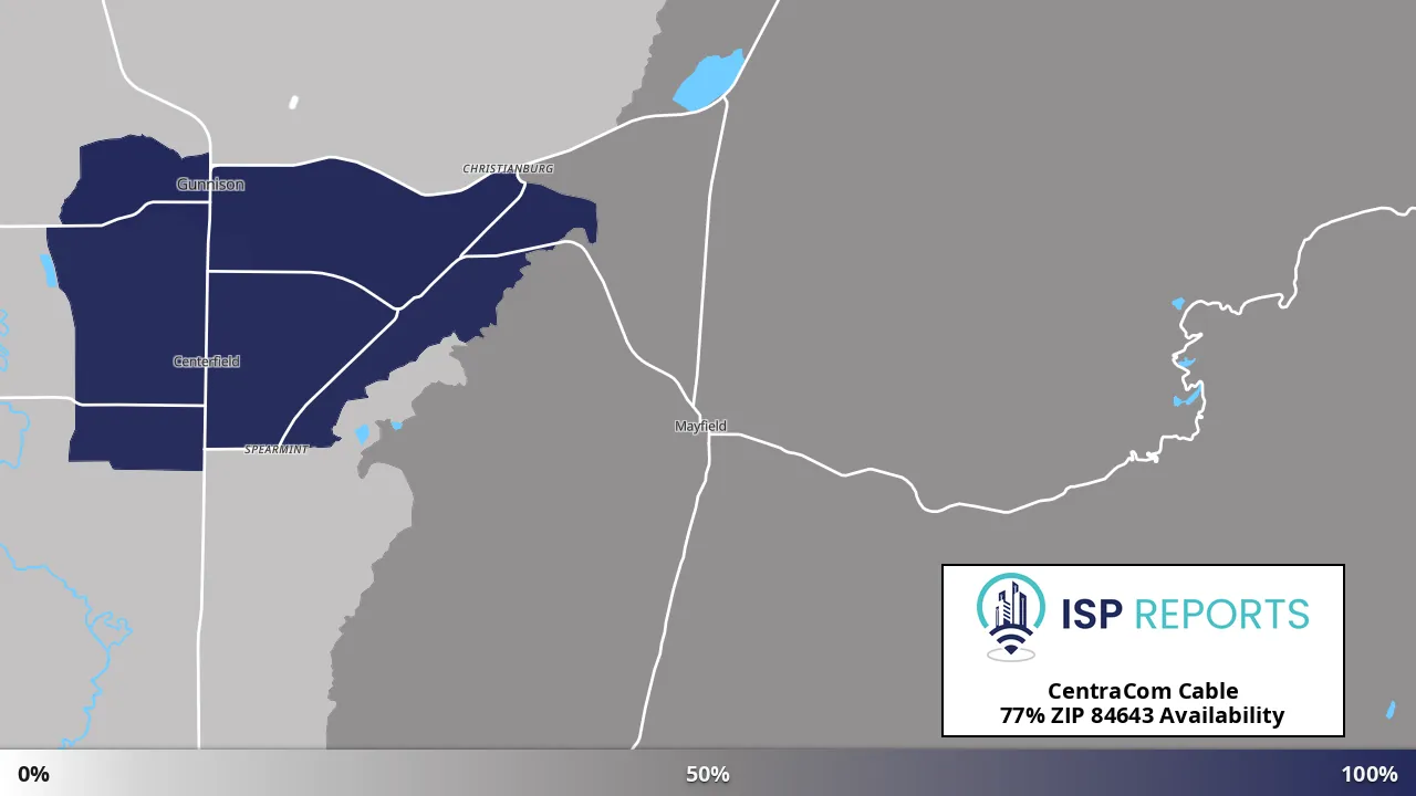 84643, UT map of internet availability
