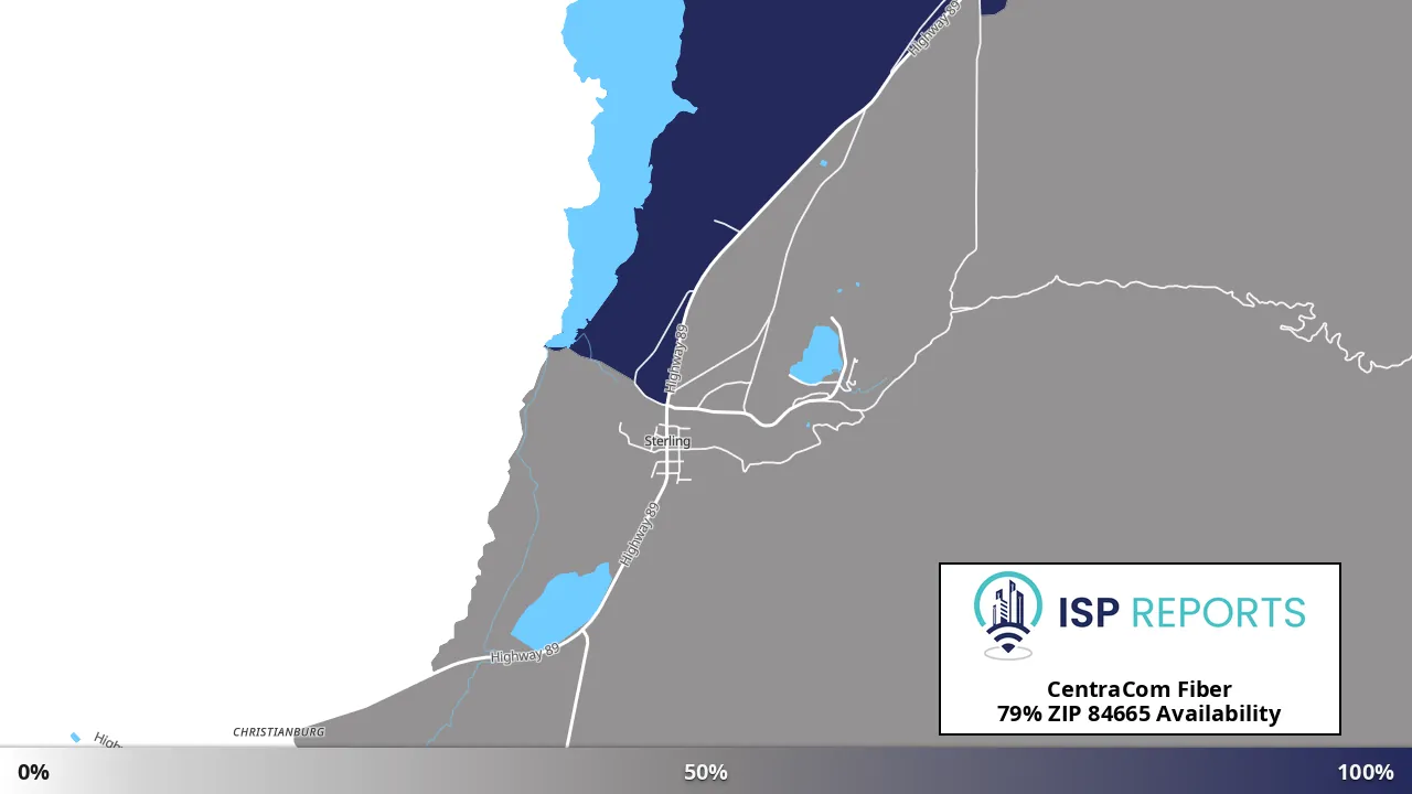 84665, UT map of internet availability