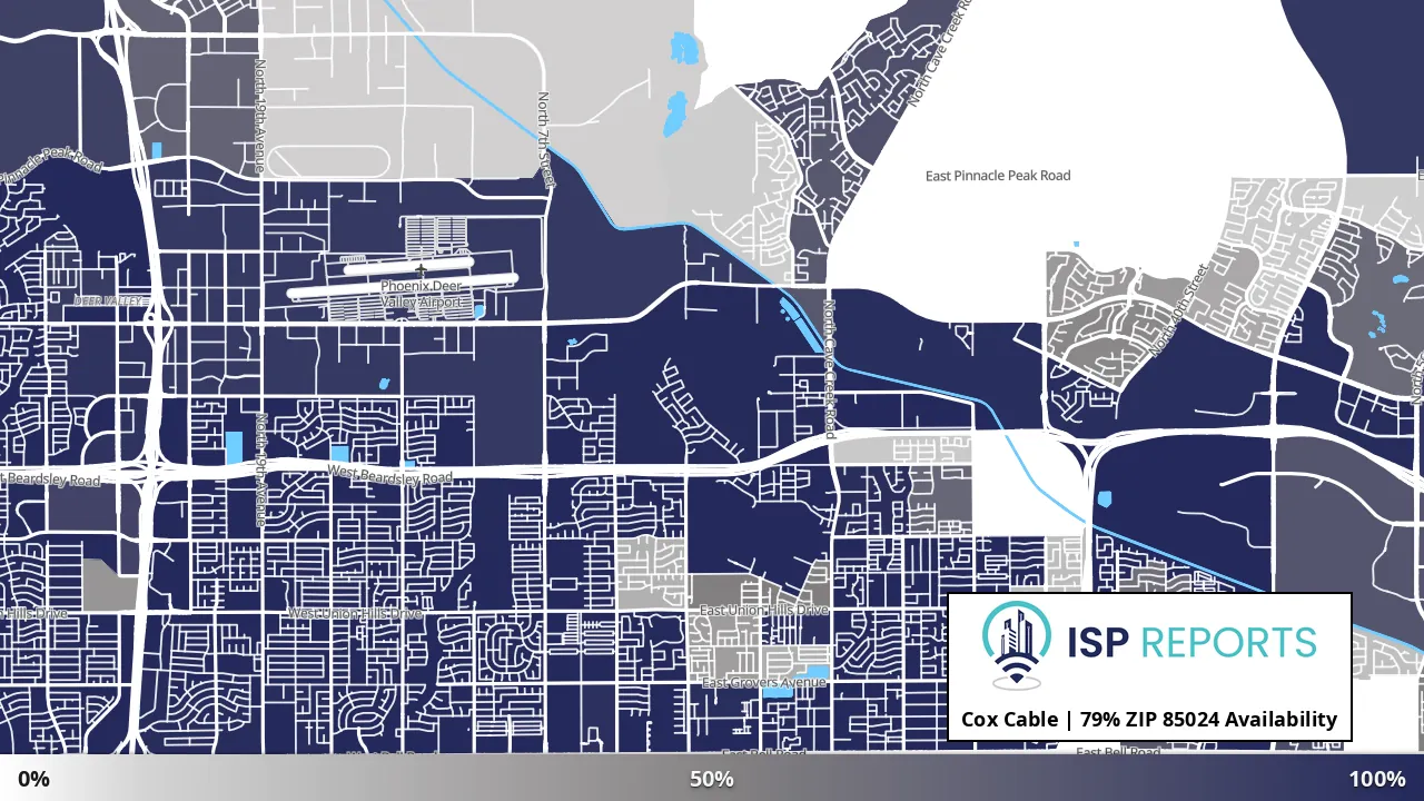 85024, AZ map of internet availability