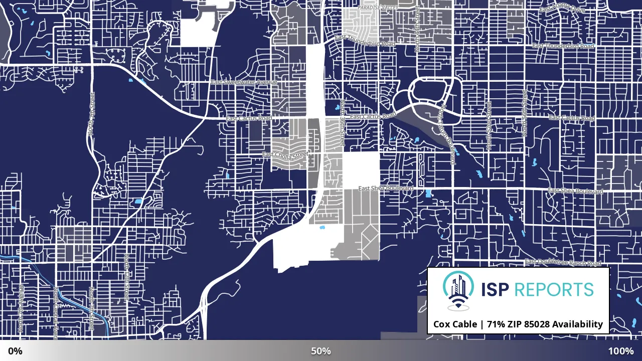 85028, AZ map of internet availability