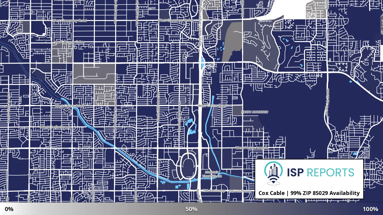 85029, AZ map of internet availability