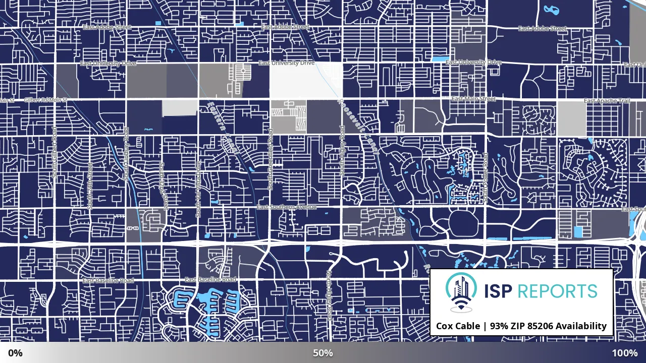 85206, AZ map of internet availability