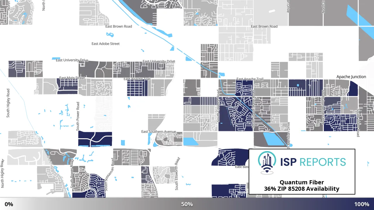 85208, AZ map of internet availability