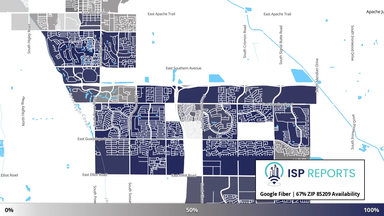 85209, AZ map of internet availability