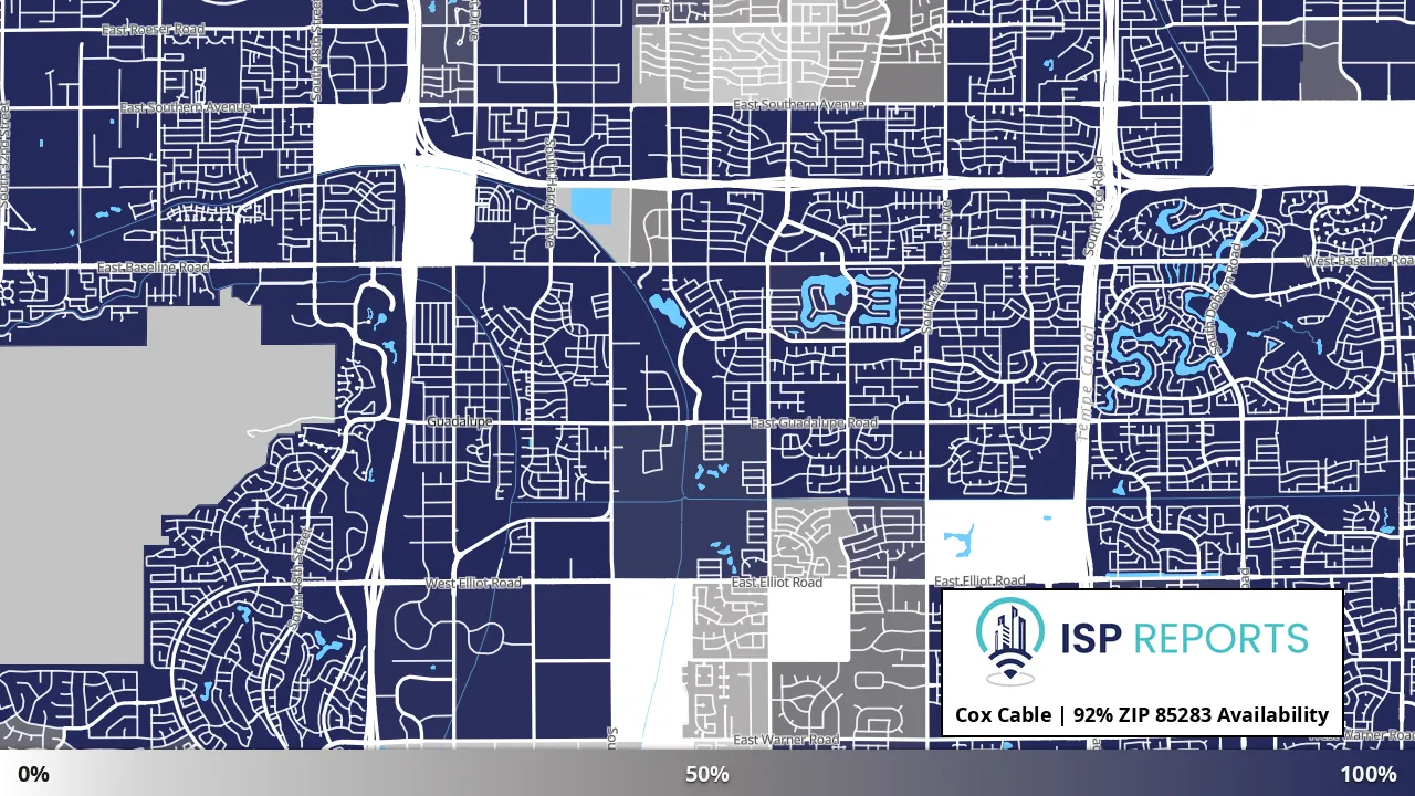 85283, AZ map of internet availability