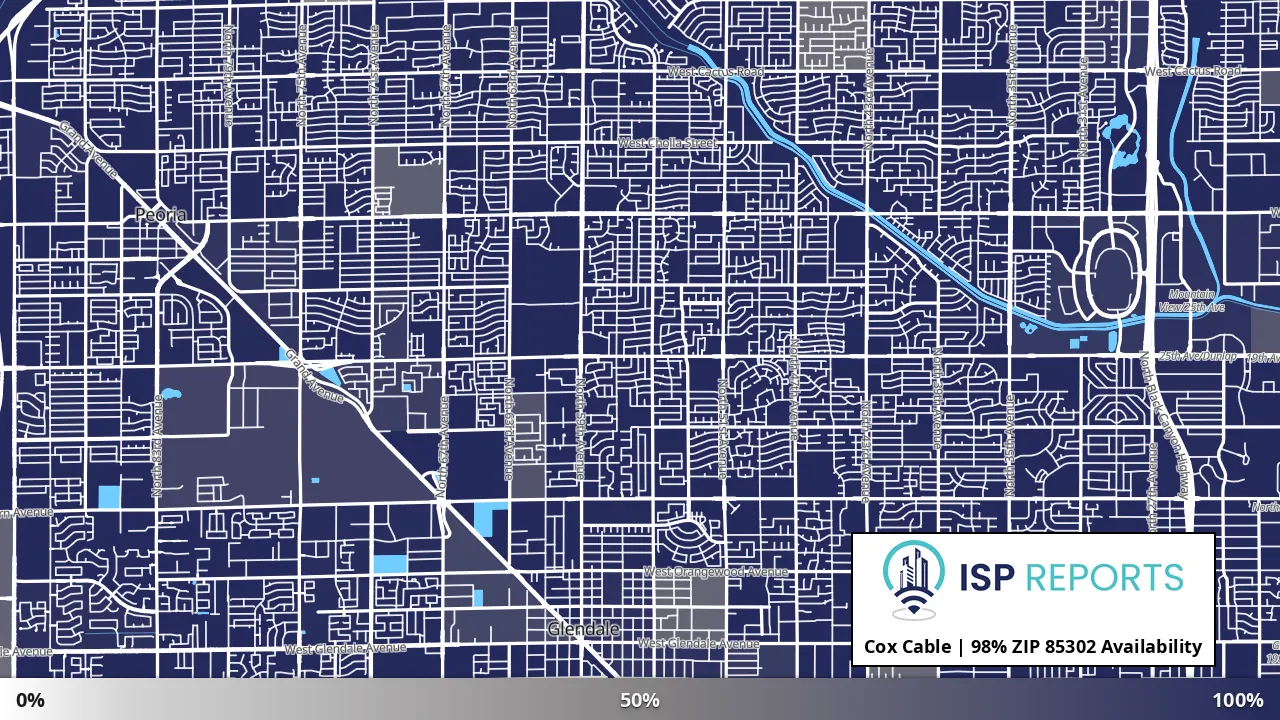 85302, AZ map of internet availability