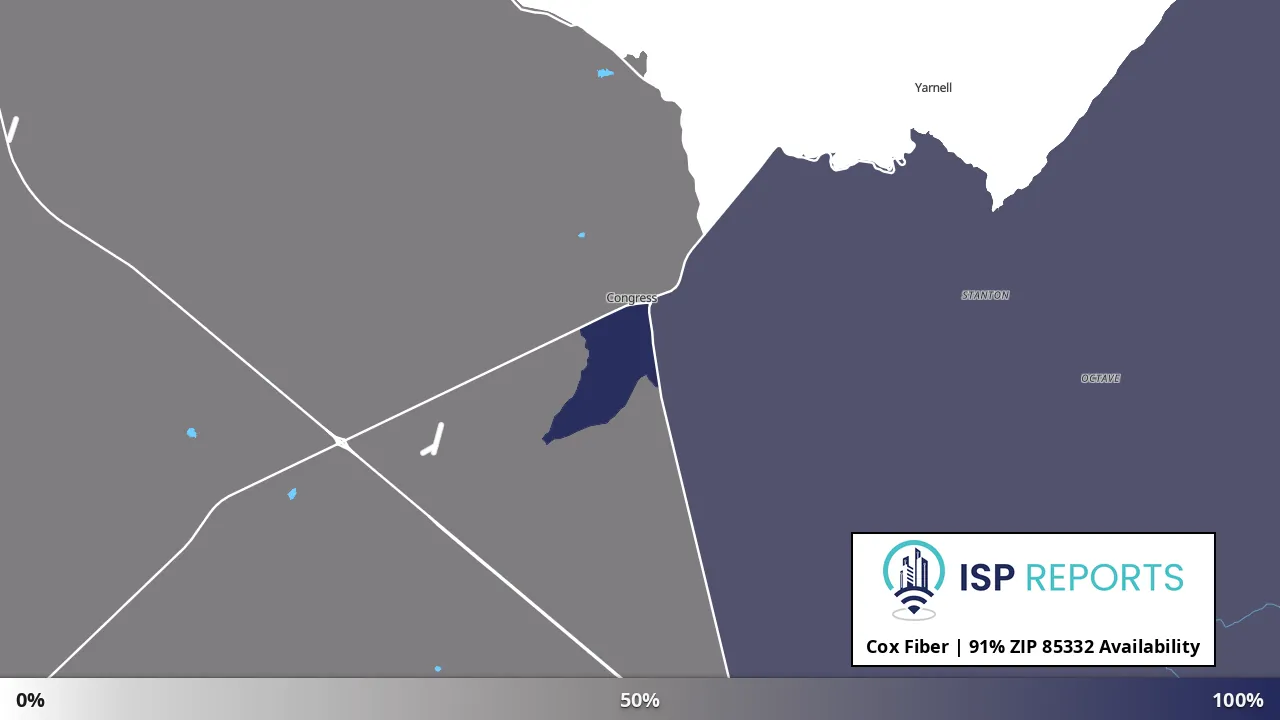 85332, AZ map of internet availability