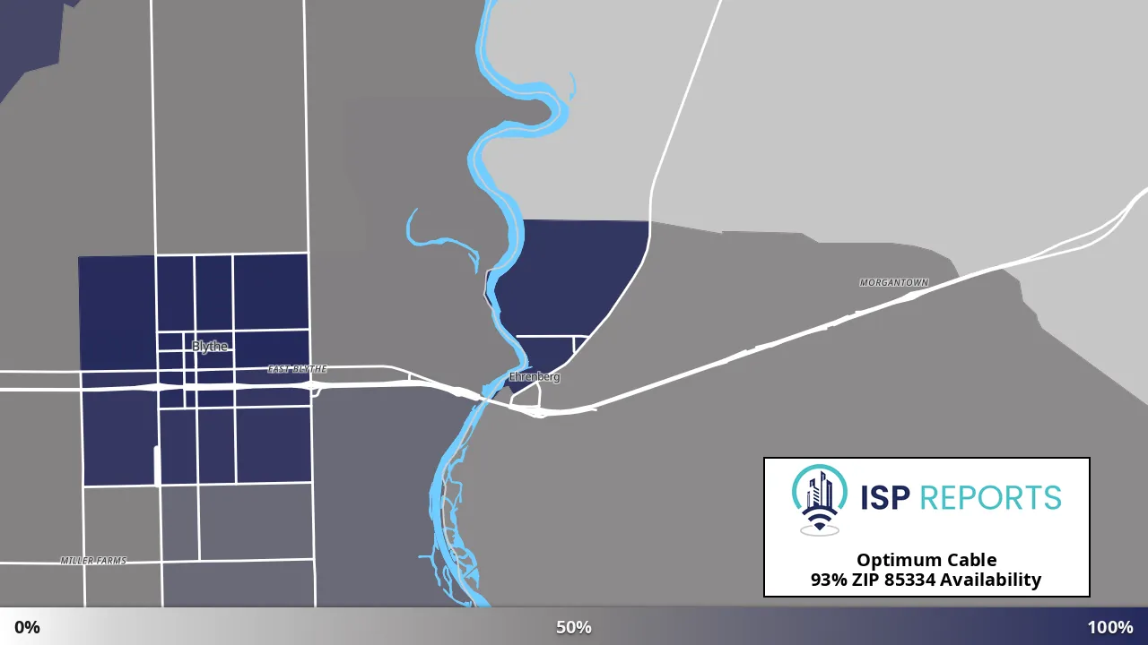 85334, AZ map of internet availability