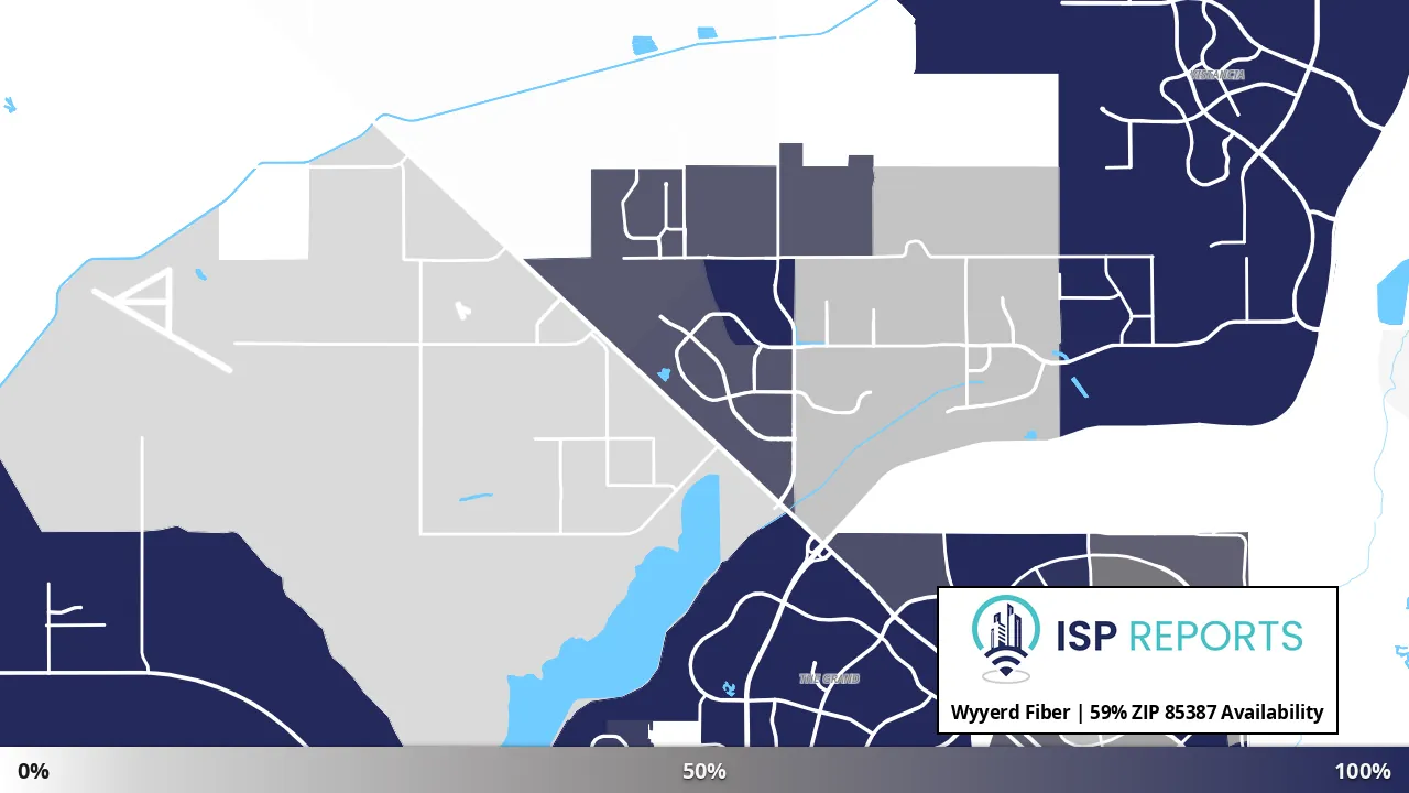 85387, AZ map of internet availability