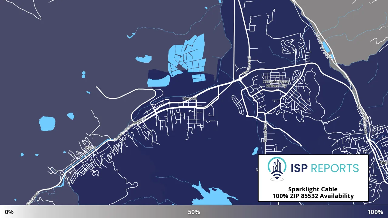 85532, AZ map of internet availability