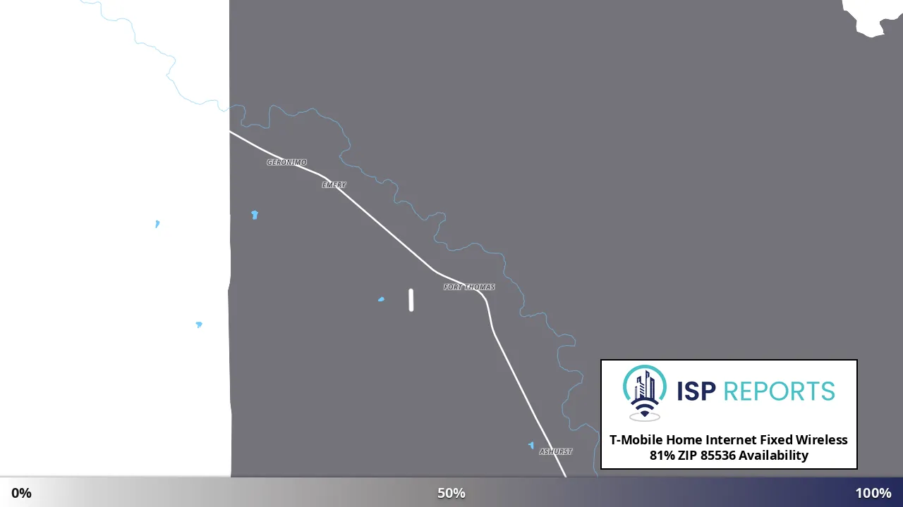 85536, AZ map of internet availability