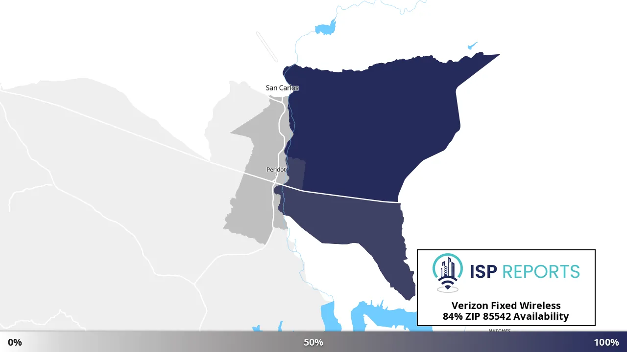 85542, AZ map of internet availability