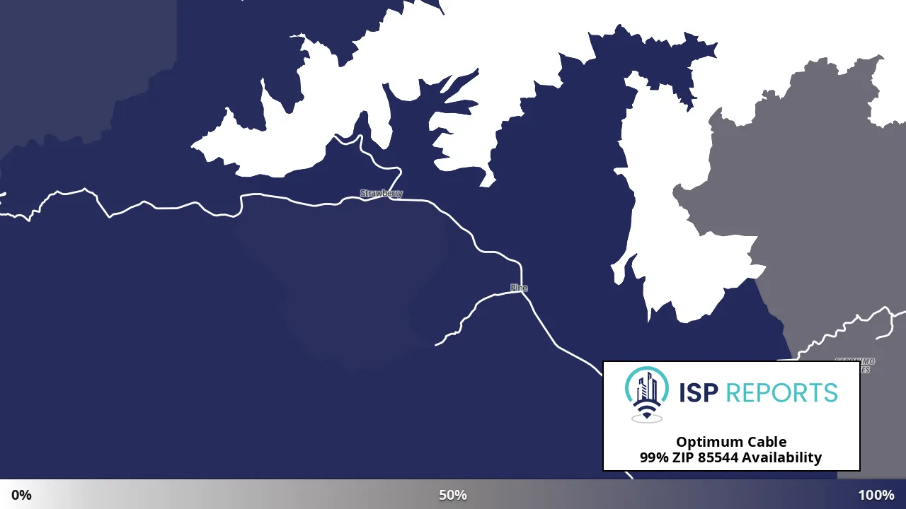 85544, AZ map of internet availability