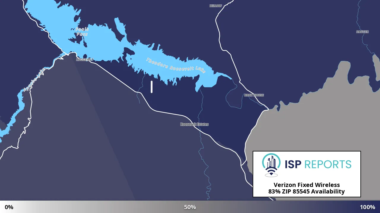 85545, AZ map of internet availability