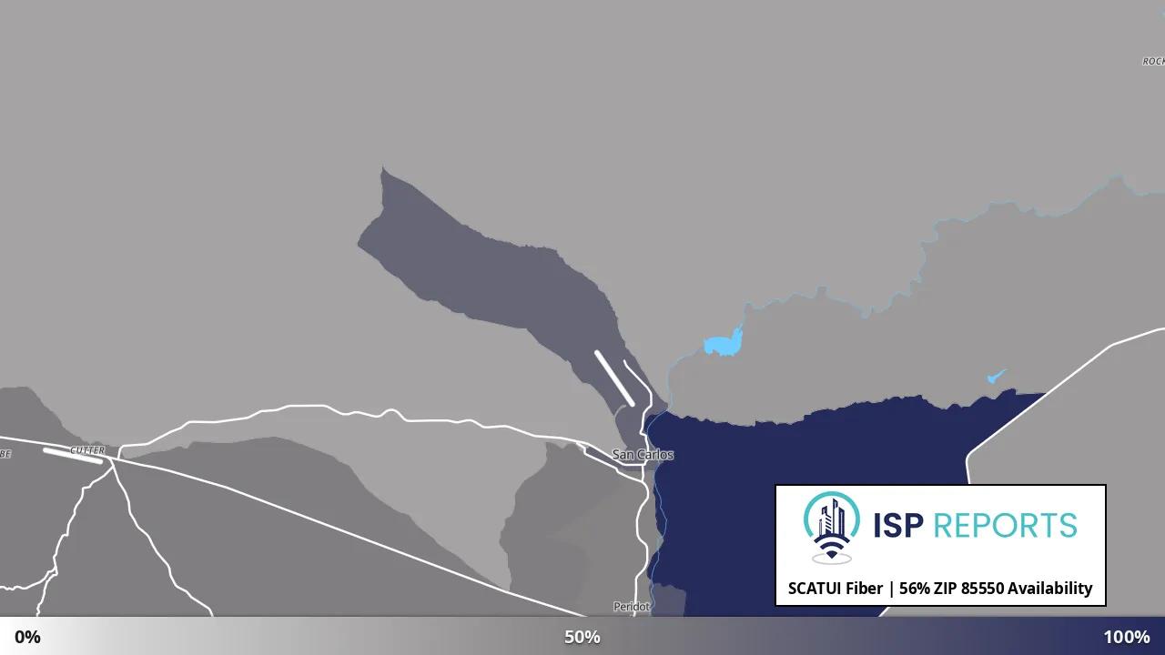 85550, AZ map of internet availability