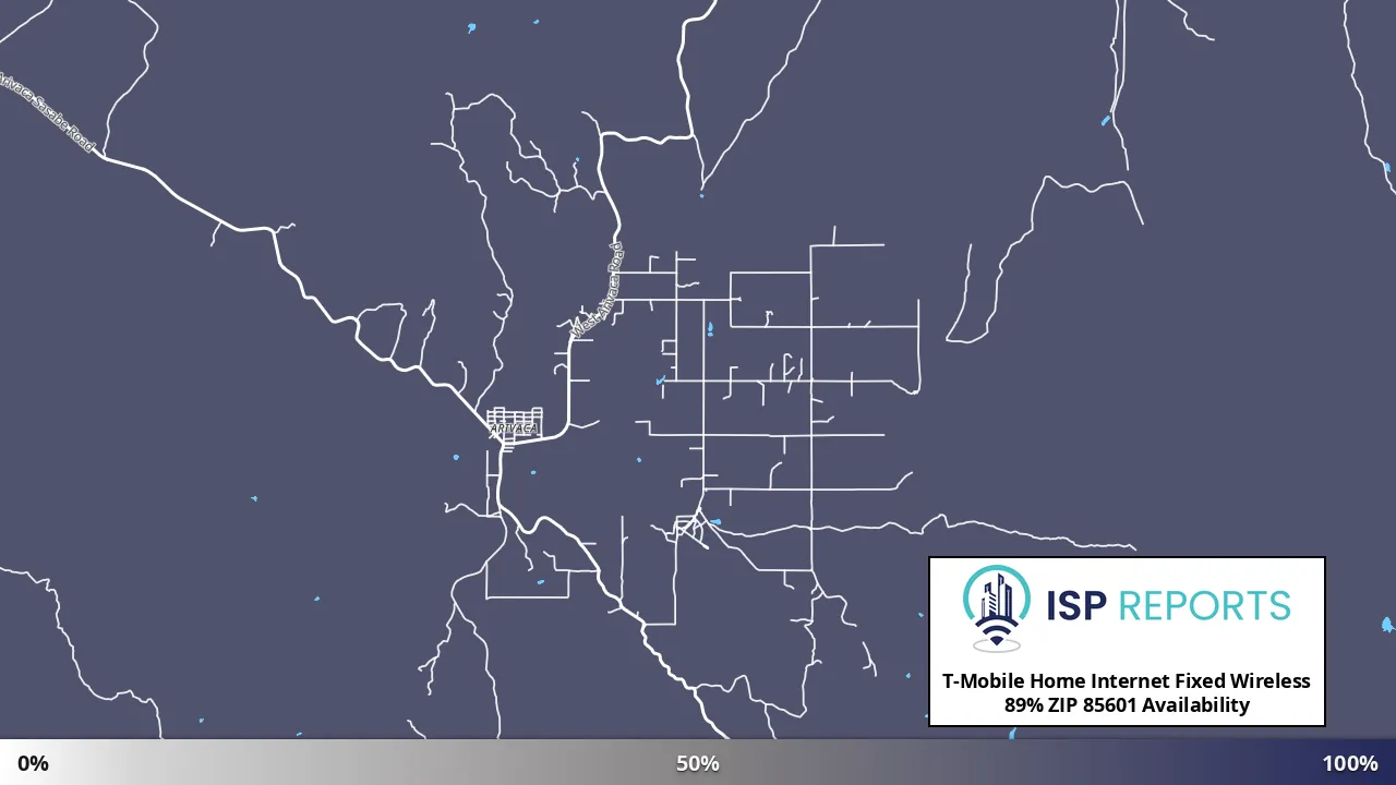 85601, AZ map of internet availability