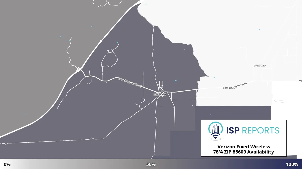 85609, AZ map of internet availability