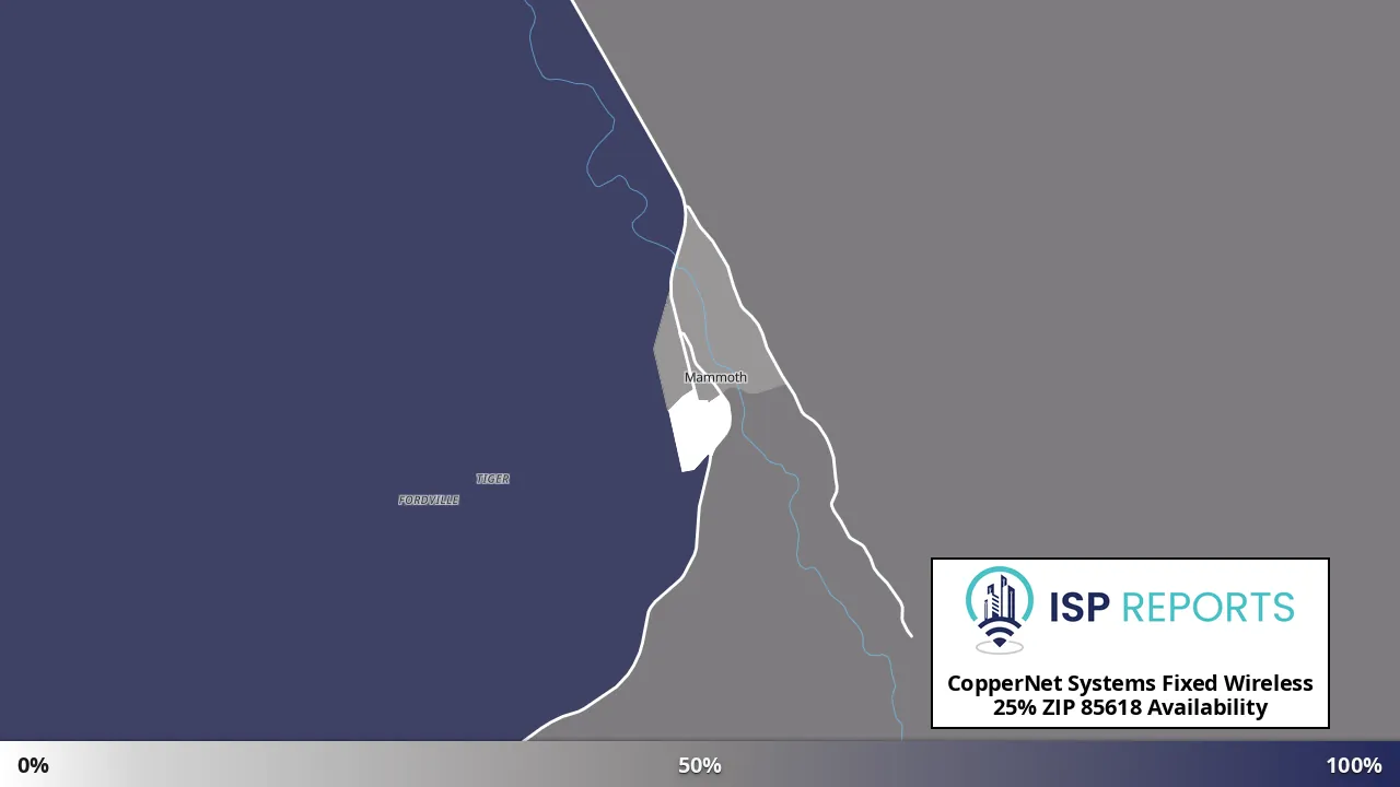 85618, AZ map of internet availability