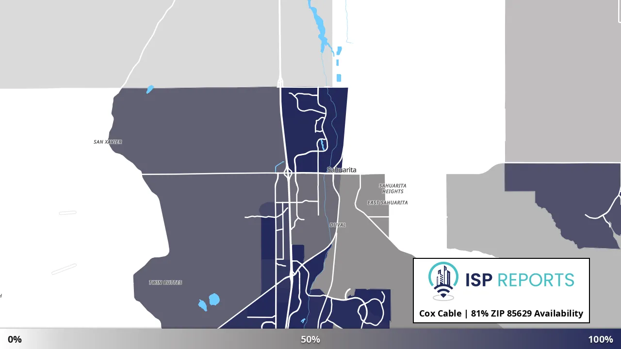 85629, AZ map of internet availability
