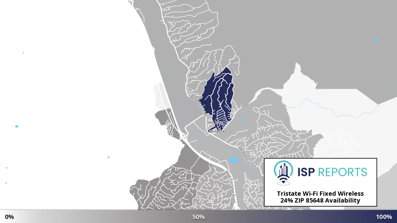 85648, AZ map of internet availability