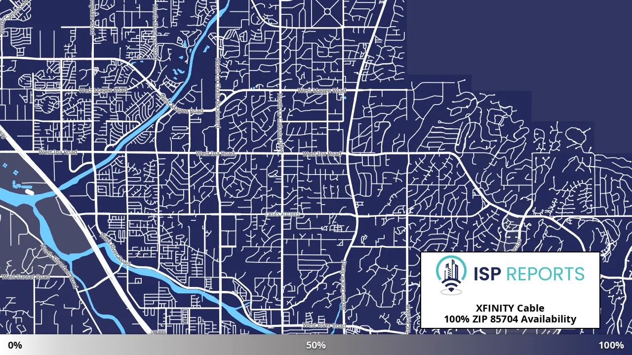 85704, AZ map of internet availability