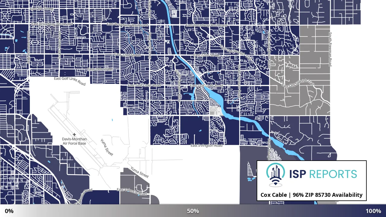 85730, AZ map of internet availability