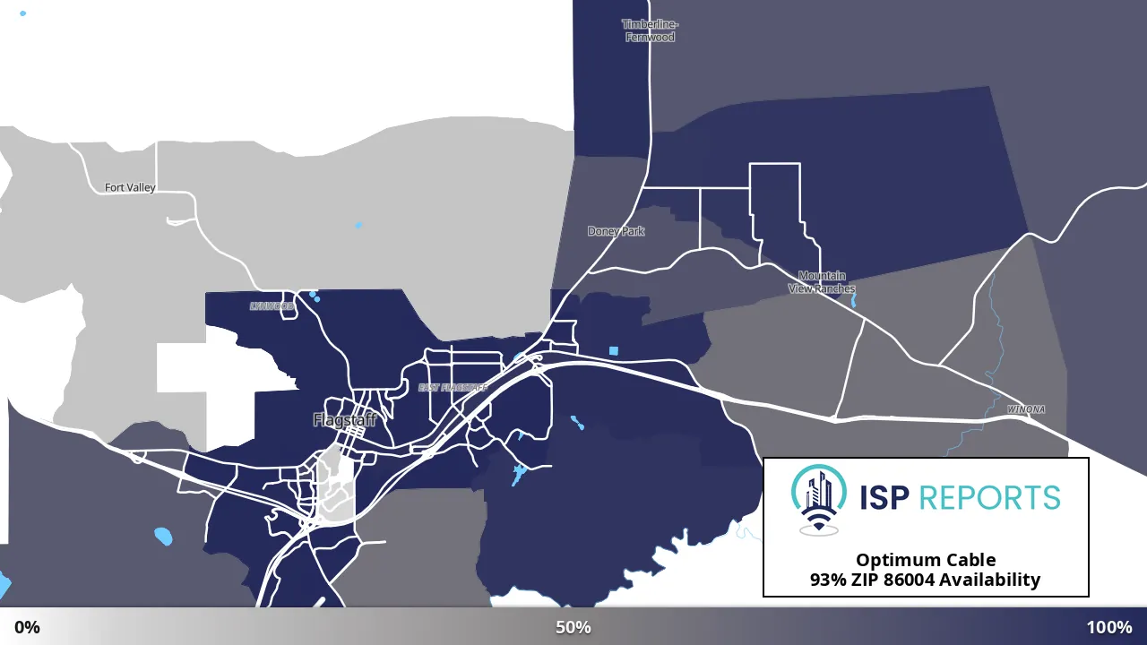 86004, AZ map of internet availability