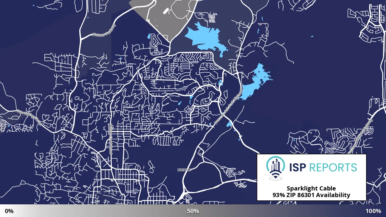 86301, AZ map of internet availability