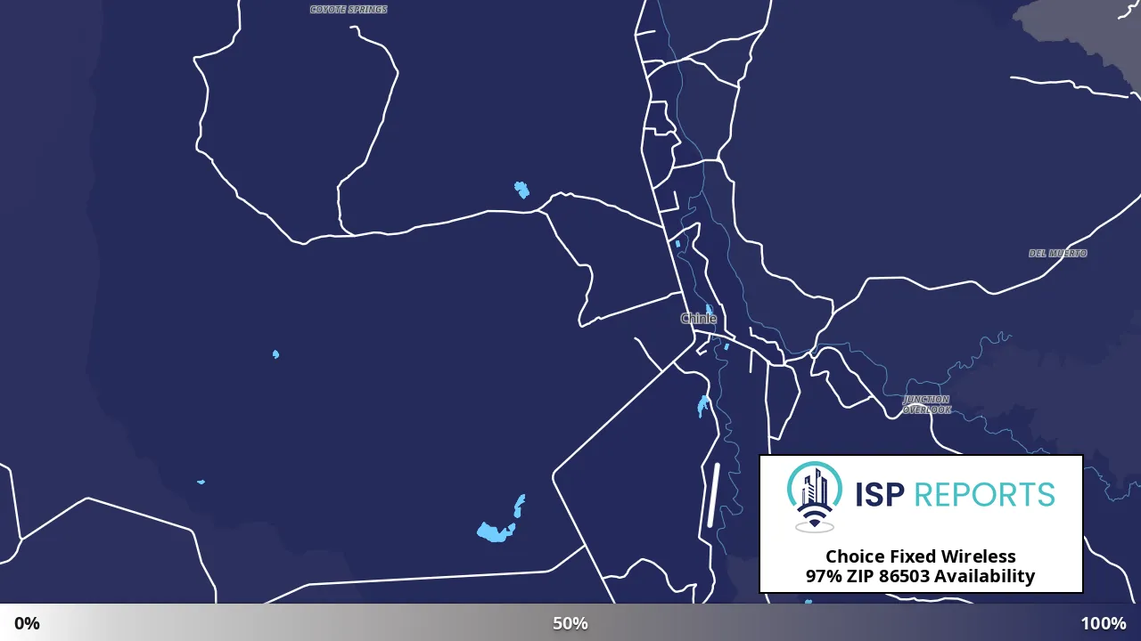 86503, AZ map of internet availability