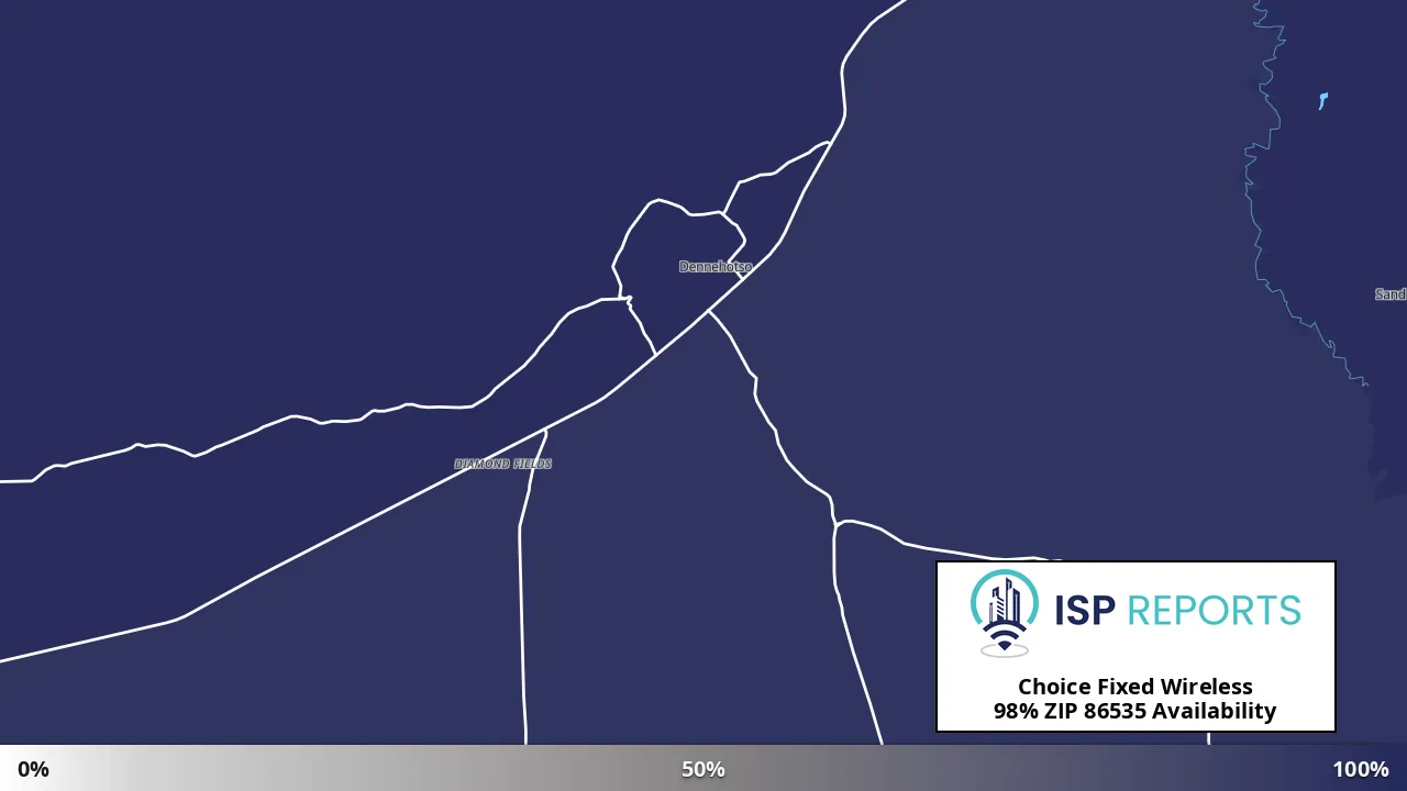 86535, AZ map of internet availability