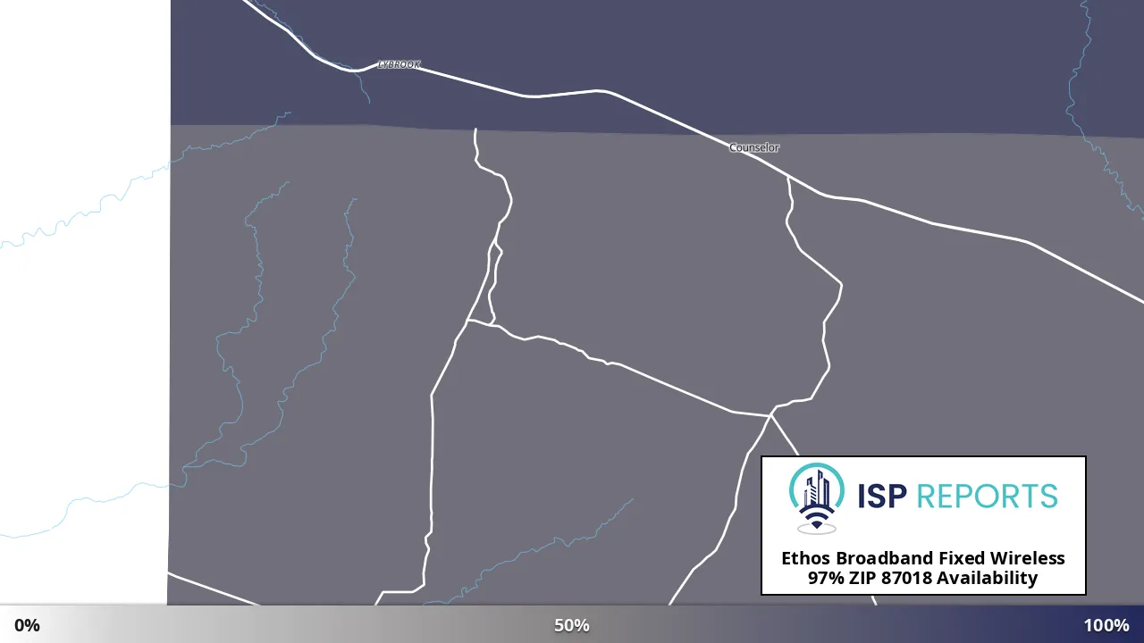 87018, NM map of internet availability