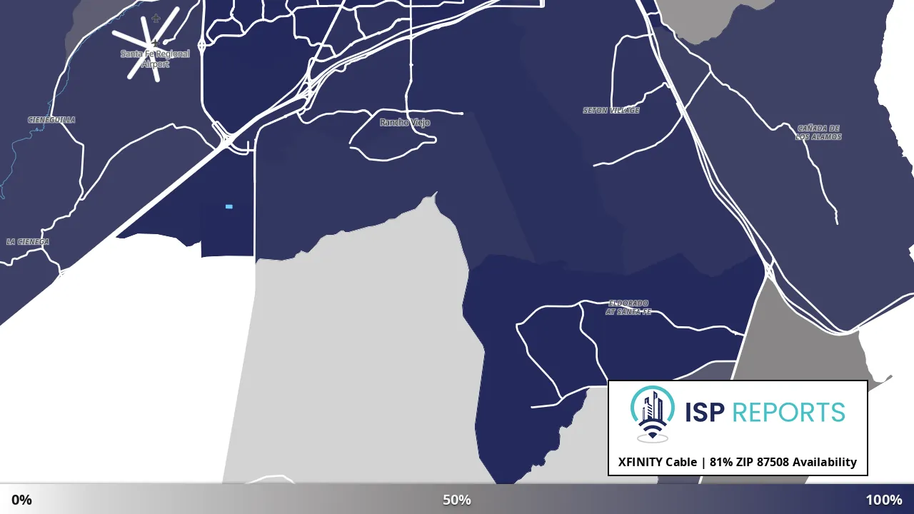 87508, NM map of internet availability