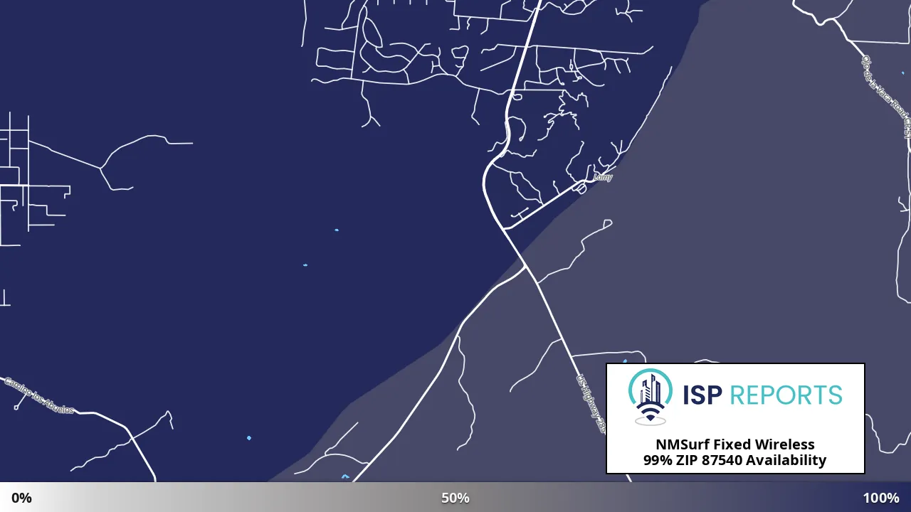 87540, NM map of internet availability