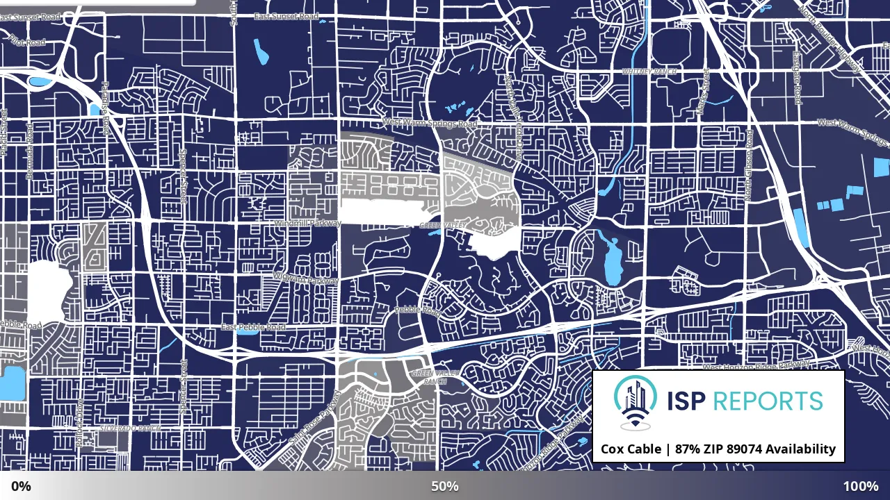 89074, NV map of internet availability