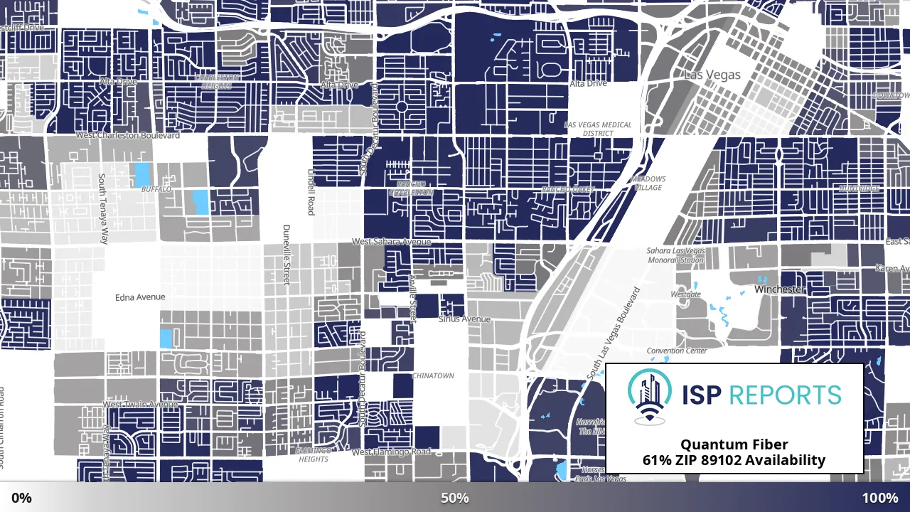 89102, NV map of internet availability