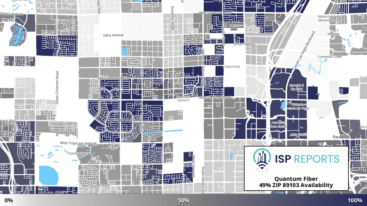89103, NV map of internet availability