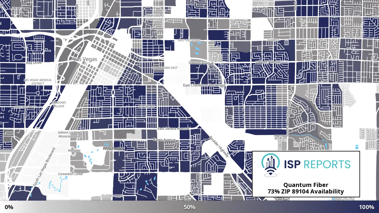 89104, NV map of internet availability