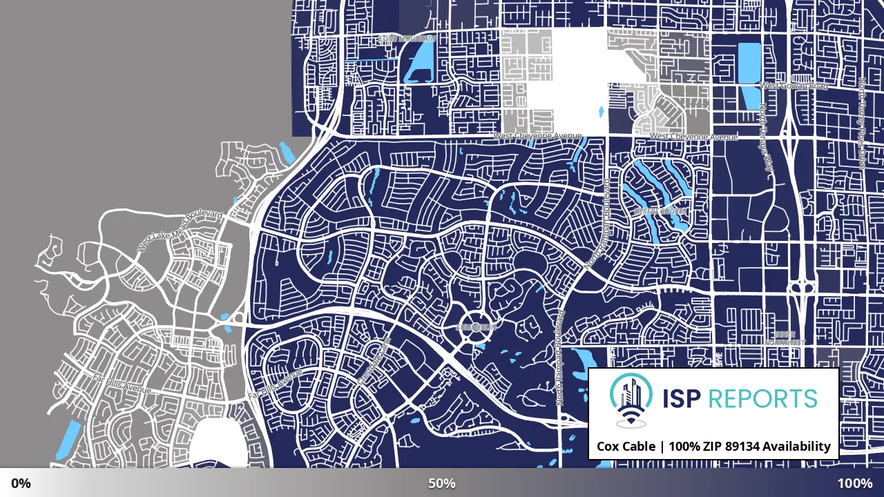 89134, NV map of internet availability