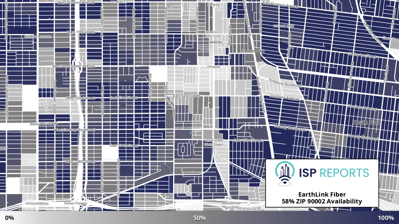 90002, CA map of internet availability