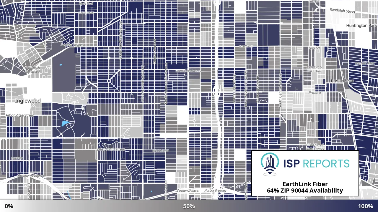 90044, CA map of internet availability