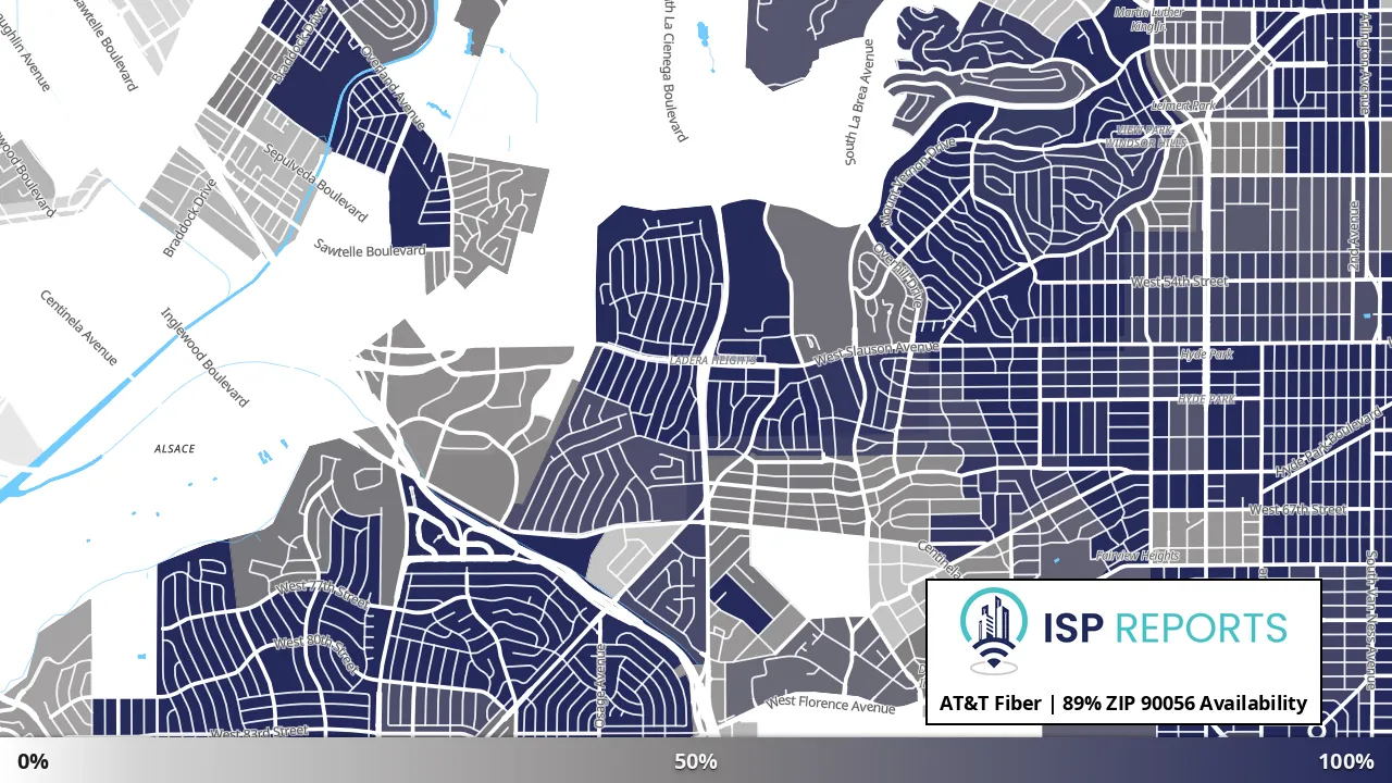 90056, CA map of internet availability