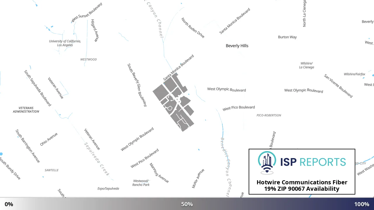 90067, CA map of internet availability