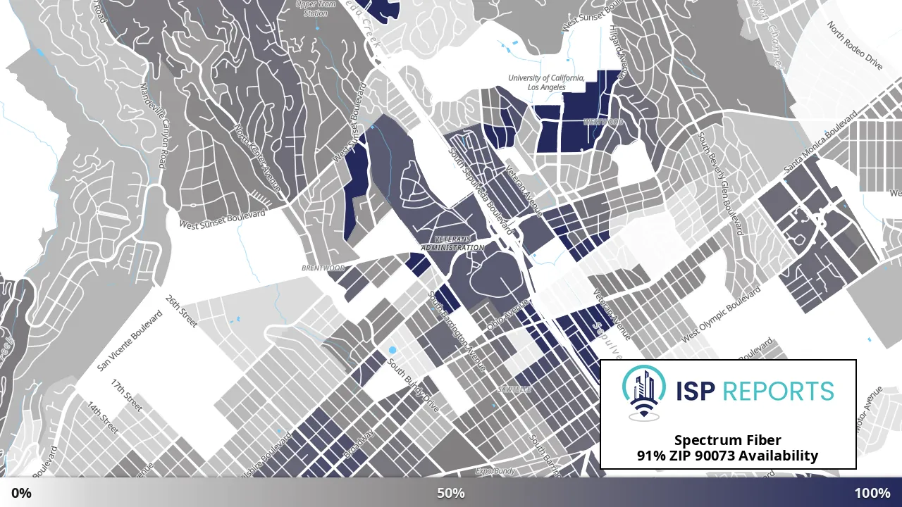 90073, CA map of internet availability