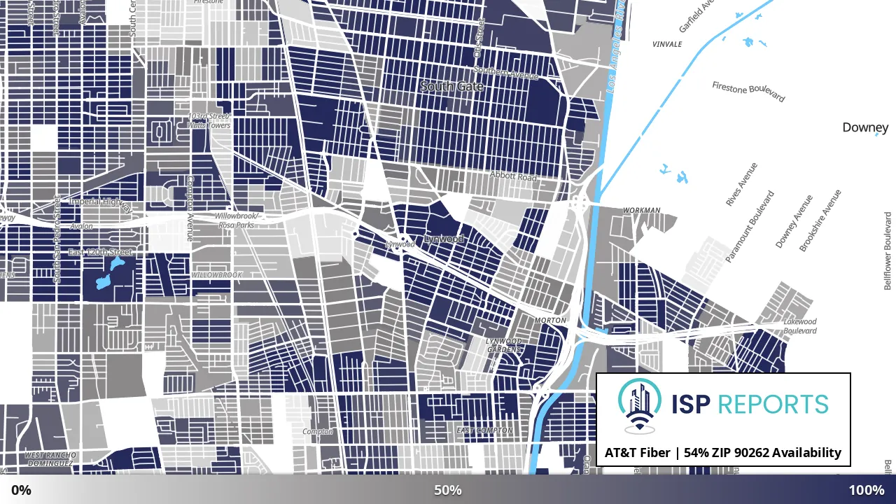 90262, CA map of internet availability